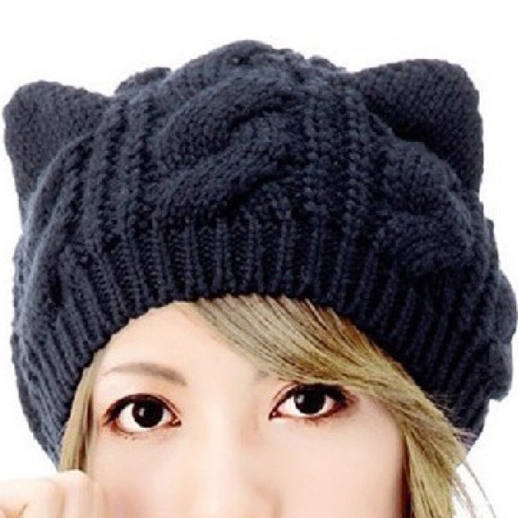 💝 Red Wool Kitty Ears Hat 💝