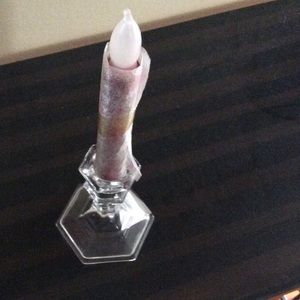 Set, candle and holder