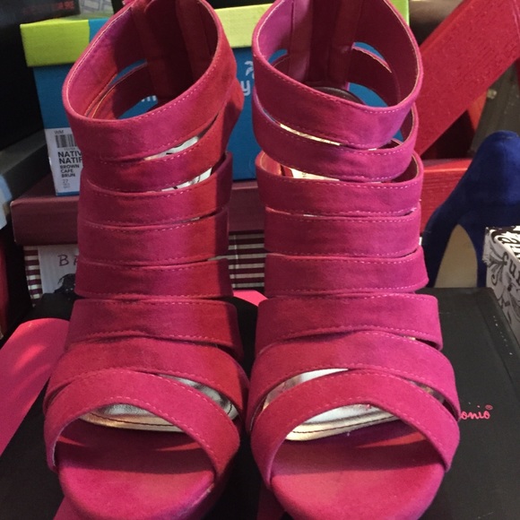 Hot pink Wedge Heels