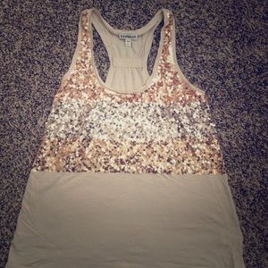 Express Racerback Sequin Tank