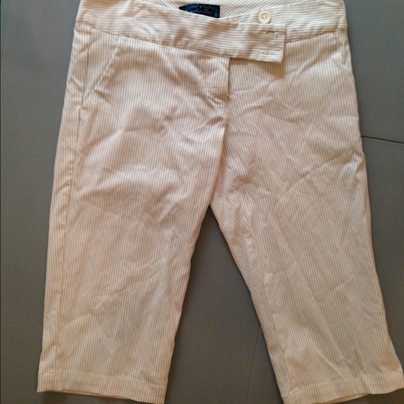 Cropped anchor blue dress pants