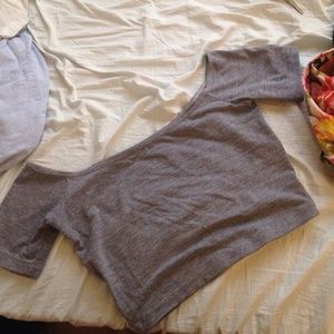 American apparel off the shoulder crop top