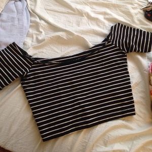 American apparel off the should crop top