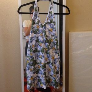 American apparel magnolia print halter dress.