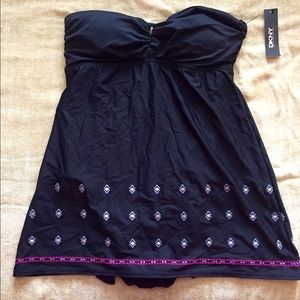DKNY Strapless One Piece Bathing Suit Dress