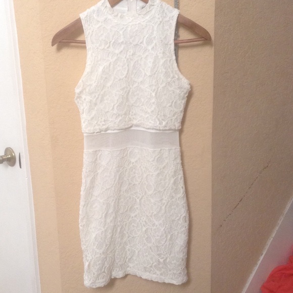 Charlotte Russe Dresses & Skirts - Elegant off white dress sheer middle