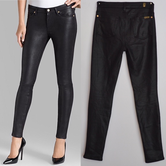 7 For All Mankind Crackle Jeggings - Picture 2 of 3