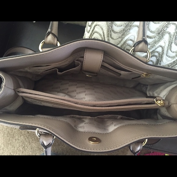 Taupe Michael Kors Large Hamilton Satchel Handbag - Picture 3 of 4