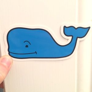 Vineyard Vines Neon Blue Whale Sticker
