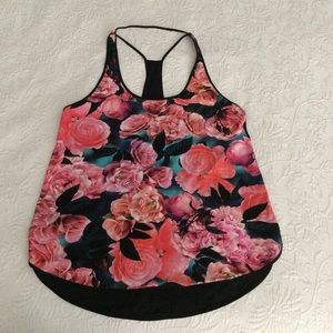 Lululemon floral singlet tank size 8