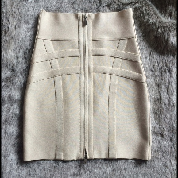 HERVE LEGER High Waisted Bandage Mini Skirt