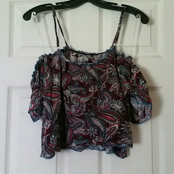 Paisley off the shoulder sleeves - Picture 2 of 2