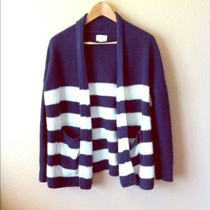 Navy & White Sweater