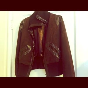 Bagatelle suede brown jacket size L. New worn.