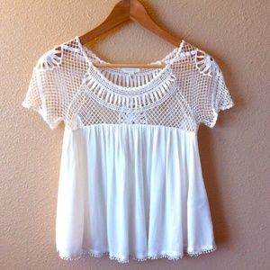 White Boho Top