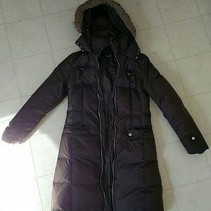 70% Down (and feather) Winter Jacket - LONG/Brown