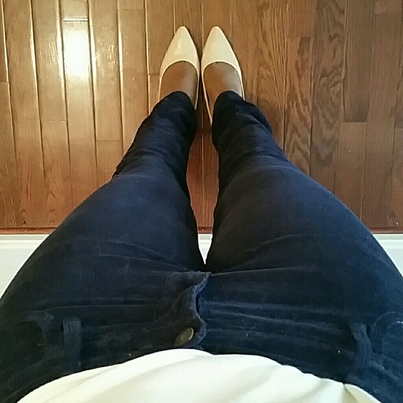 Navy "Rock Star" Corduroy Skinnies