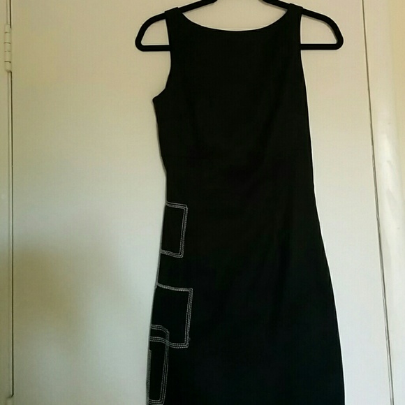Black dress with V neck back