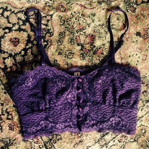 Free People intimately purple lace bra top