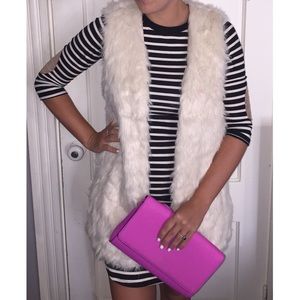Jack by BB Dakota White Faux Fur Vest