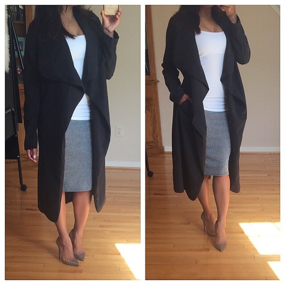 SOLD❌Smoke black trench duster jacket - Picture 4 of 4