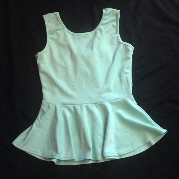 Turquoise Peplum Top