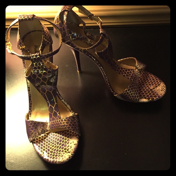 Purple and gold Heels
