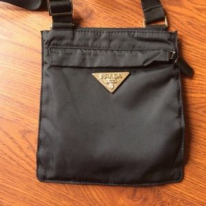 Black nylon Crossbody handbag purse