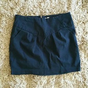Silence and Noise Navy Corduroy Miniskirt