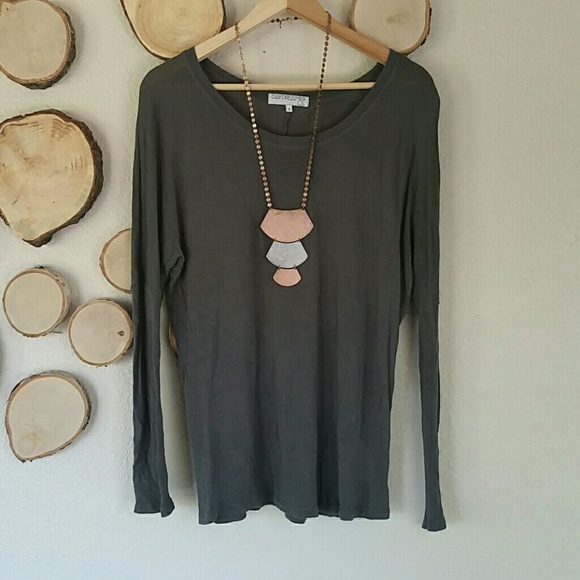 Daydreamer LA Charcoal Grey Knit Top