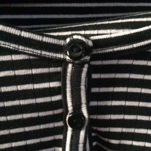 American Apparel Long Sleeve Button Crop