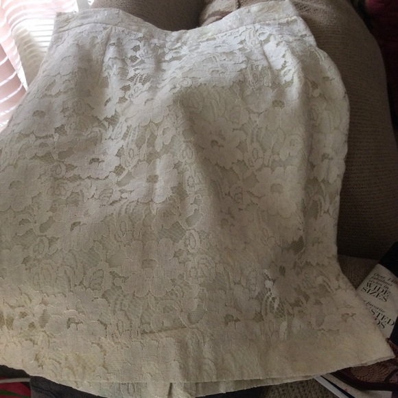 Cream lace skirt reposted