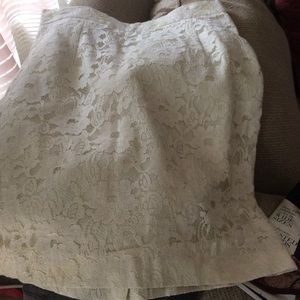 Cream lace skirt reposted