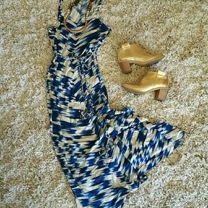 LOFT Petite Indigo Maxi Dress