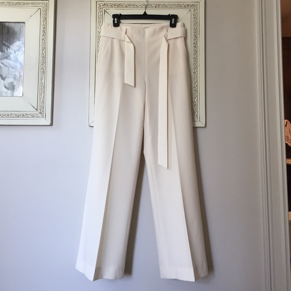 lined white trousers