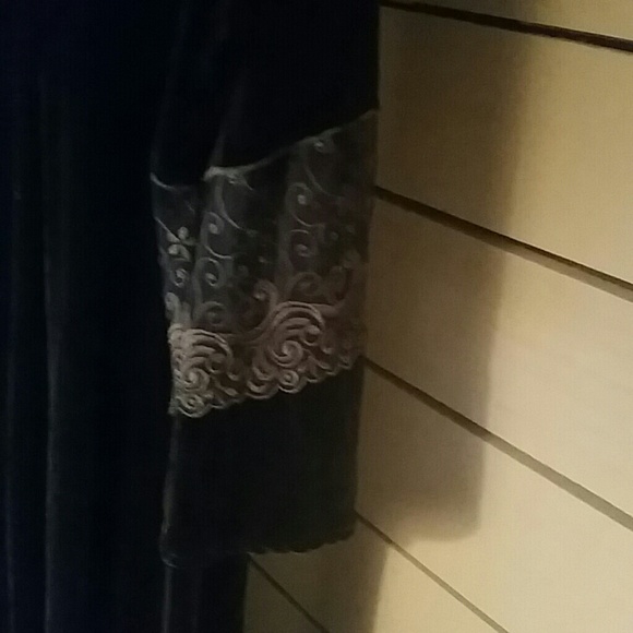 SOLD Espresso Velvet Gown - Picture 2 of 3