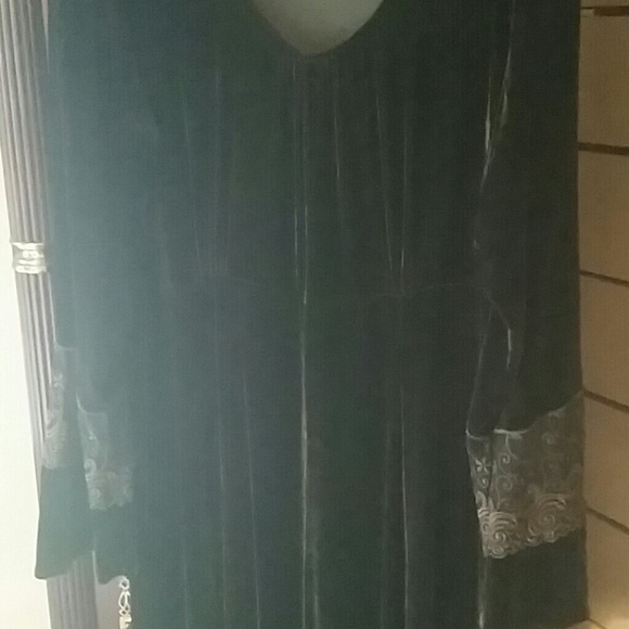 SOLD Espresso Velvet Gown - Picture 3 of 3