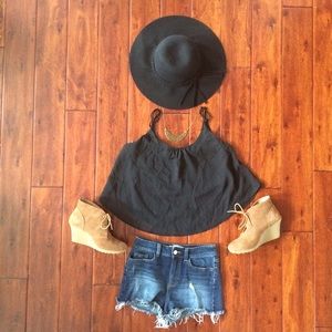 Black crop top