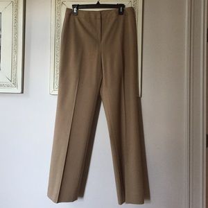 Light camel straight leg pants
