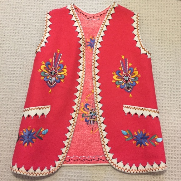 Vintage felt folk vest - Picture 1 of 4