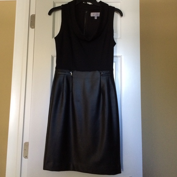 Black Avery Dress. Vegan Leather.