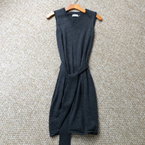 Calvin Klein grey sweater dress, size medium.
