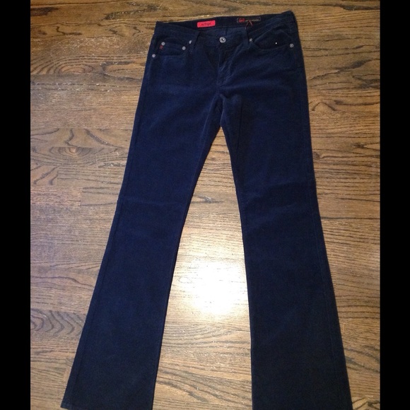 AG Adriano Goldschmied Dark Blue Corduroy Jeans