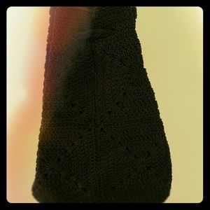 Crochet Drawstring Backpack