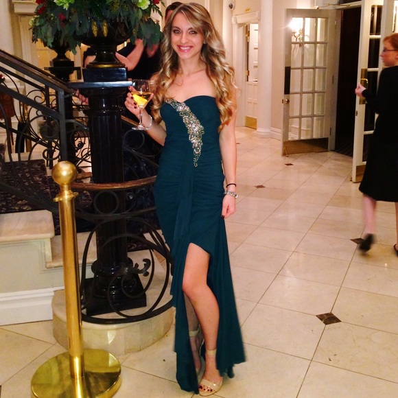 Hunter Green Evening Gown