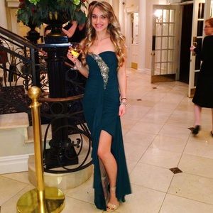 Hunter Green Evening Gown