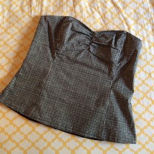 Strapless Gingham corset-like top!