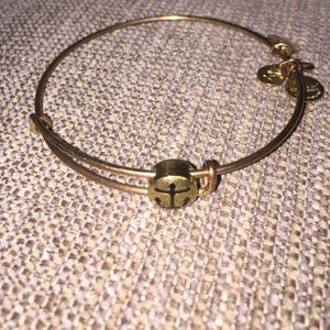 Alex and Ani gold anchor bracelet