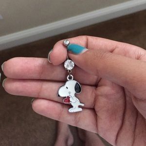 Snoopy belly ring