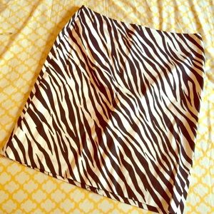 Black and white zebra striped skirt!